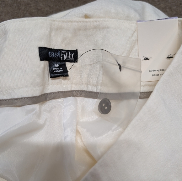 New Linen Blend East 5th Top (Petite Medium) & Pants (6 Petite Pant) Combo - Picture 11 of 13